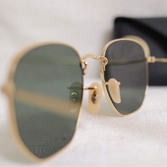 Ray-Ban Hexagonal Gold Frame Sunglasses - Picture 5 of 8